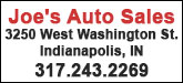 Joe's Auto Sales Sponsorship Banner