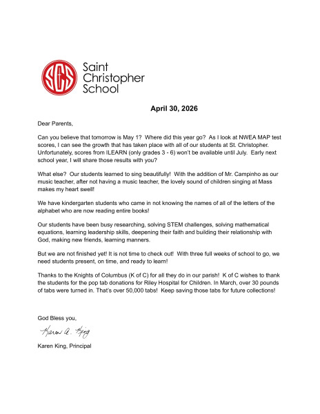 Newsletter 4.30.26