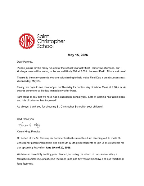 Newsletter 5.15.26